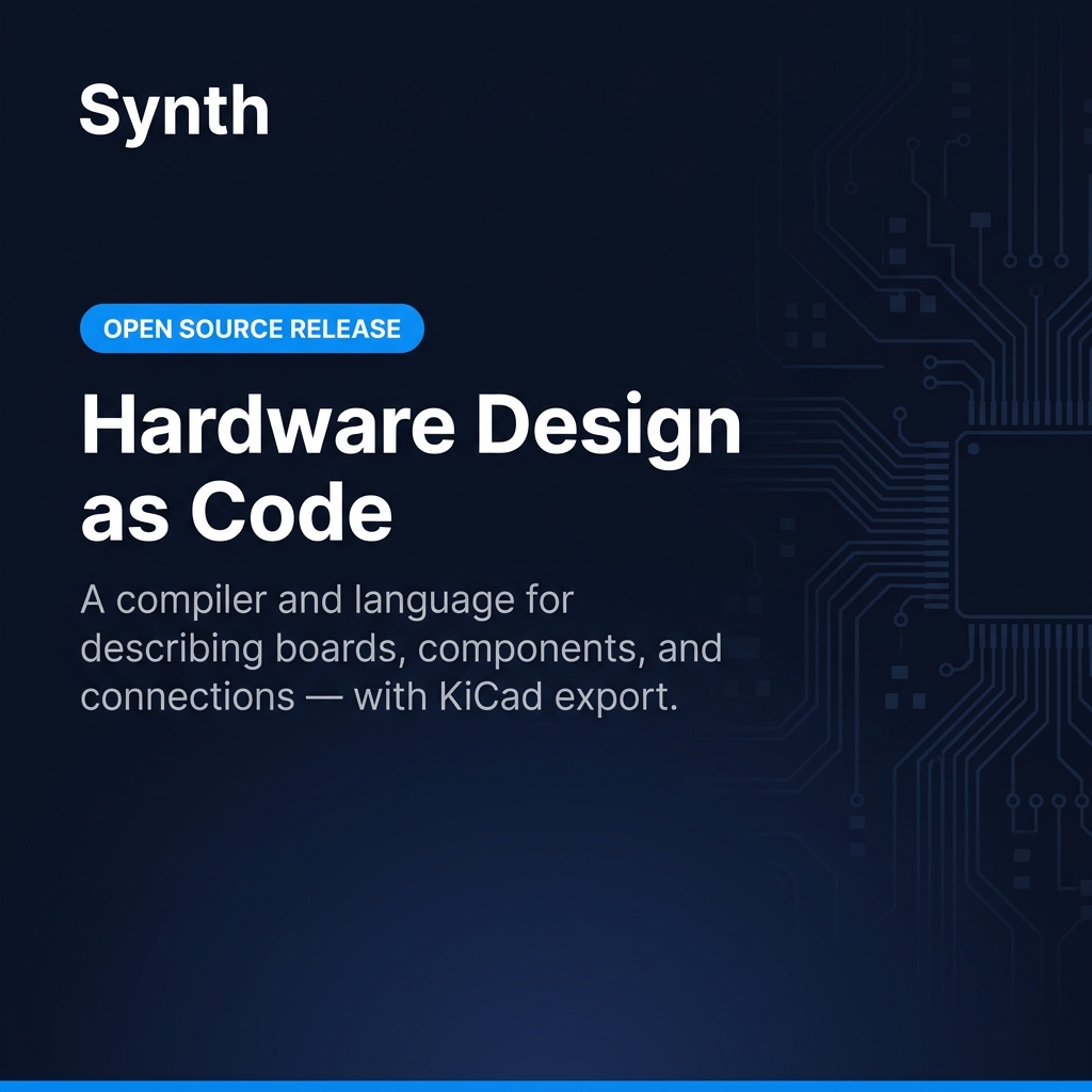 Synth: Open-Source Physical Design for Hardware That Starts as Code